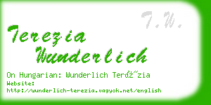 terezia wunderlich business card